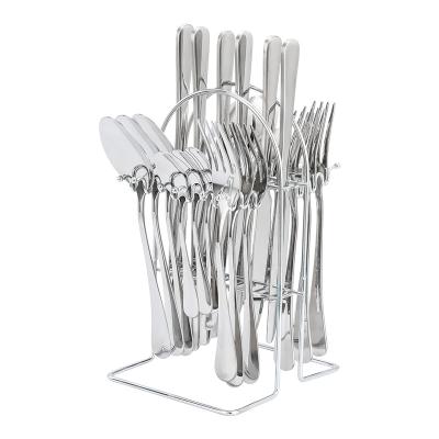 China Sustainable 24-Piece Silverware Set For 6 Stainless Steel Gold Plated Flatware Flatware Set for sale