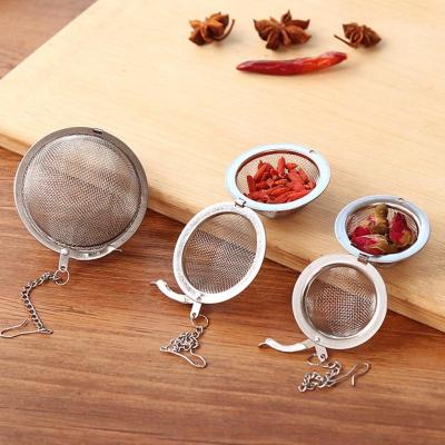 China Food Grade Minimalist Mesh Ball Shape Loose Leaf Tea Strainer Strain Stainless Steel Tea Infuser for sale