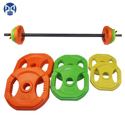 China Home Use Weightlifting Training Home Gym Used Color Rubber Plate Weight Bumper Plates for sale