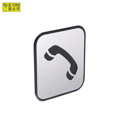 China Modern High Quality Supermarket Desk Sign Stainless Steel Phone Sign for sale