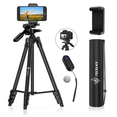 China Travel/Photography/Professional Conference/Video Record/Self-Portrait Camera Phone Tripod Holder with Carry Bag Tripod Selfie Camera Stick Tripod and Remote Control Cell Phone Mount for sale