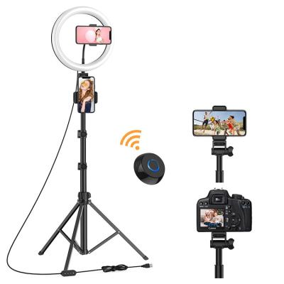 China Wholesale Photography 10 Inch Lighting Kit For Video Studio Ringlight Led Ring Lights Phone With Tripod Remote Control Selfie Ring Light for sale