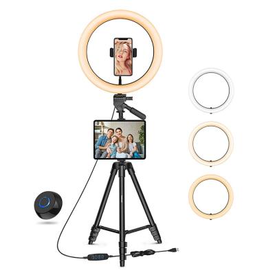 China Video/Photography 12 Inch Live Stream /Makeup/YouTube Selfie Ring Light with Tripod Holder 2-in-1 Phone/Tablet Tripod Mount Dimmable Ring Light for Live Stream /Makeup/Youtube for sale