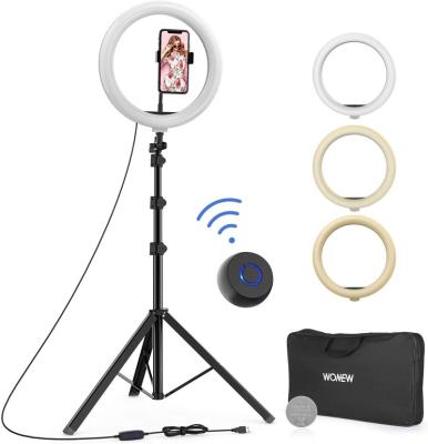 China WONEW photography 12 inch led circle selfie ring light with tripod stand for camera smartphone with tiktok remote control mobile video holder for sale