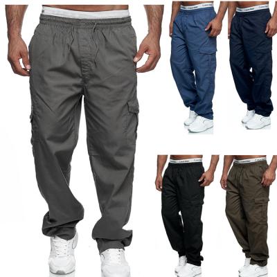 China Factory Wholesale Mens QUICK DRY Cargo Pants With Side Pockets Streetwear Custom Cargo Pants Loose Fit Cargo Pants for sale