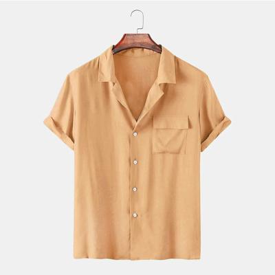 China Wholesale latest fashion anti-pilling solid color empty pocket on side classic shirts for men custom logo button down shirts for men for sale