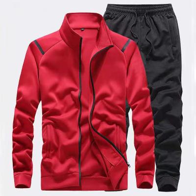 China Latest breathable low moq men's custom tracksuit 2 piece men's jacket with pant sports tracksuits for men for sale