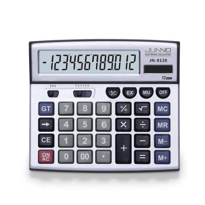 China Large Size Desktop Calculator 12 Digit Dual Digit Metal Material General Purpose Calculator Power Calculator for sale