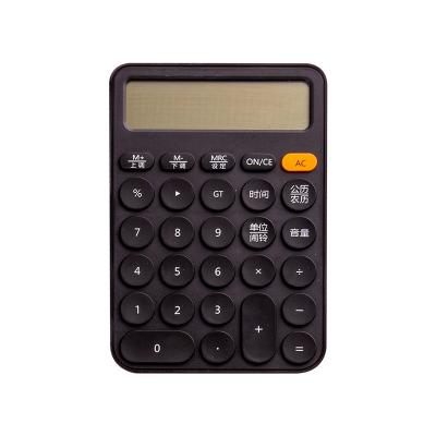 China Desktop Universal Purpose Gift Electronic Calculator 12 Digit Calculator Dual Power Colorful Talking Round Button for sale