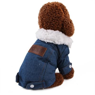 China Hotsale Viable Winter Plus Winter Small And Medium Pet Velvet Dog Clothes Thick Pet Cotton Coat Clothes for sale