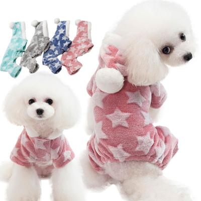 China Autumn Winter Stars Four-Legged Pet Viable Clothes Coral Fleece Casual Warm Pet Clothes For Dog for sale