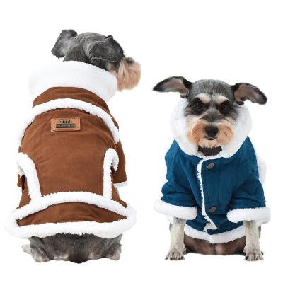 China Thick Windproof Winter Sustainable Pet Clothing Plus Velvet Clothes Warm Jacket Outdoor Comfortable Dog Coat For Small Medium Dogs for sale