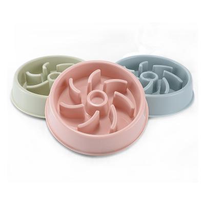 China Slow Viable Feeder Dog Bowl Anti-Swallowing Swell Stop Cat Bowl Interactive Feeder PP Non-Slip Plastic Pet Bowl for sale