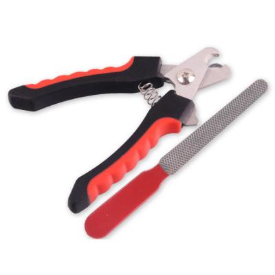 China Viable Scissors Pet Nail Pet Grooming Supplies Pet Cat Dog Cleaning Nail Clippers With File Set for sale