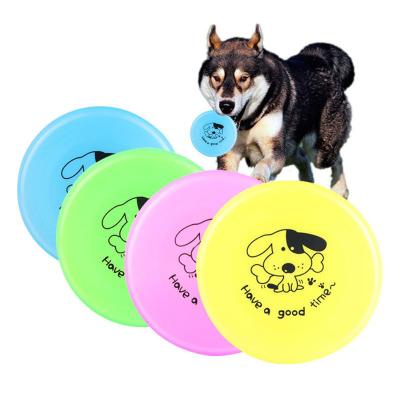 China Customized Viable Puzzle Resistant Interactive Pet Teething Dog Toy Bite Training Toy Plastic Flying Saucer for sale