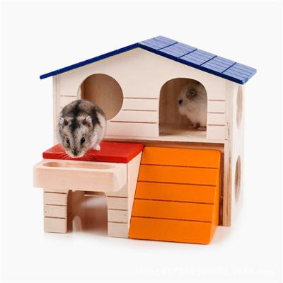 China Small House Breathable Direct Wood Pet Hamster Plant Wooden Small Cage Can Be Customized for sale