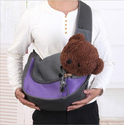 China Adjustable Dogs and Cats Pet Sling Carrier Strapfor Shoulder Breathable Mesh Carrier Travel Safe Sling Bag for Outdoor for sale