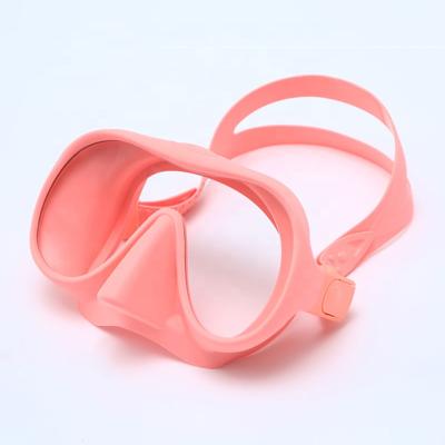 China Frameless Low Volume Oval Water Safety Glasses Euipment Scuba Diving Snorkeling Spearfishing Mask for sale