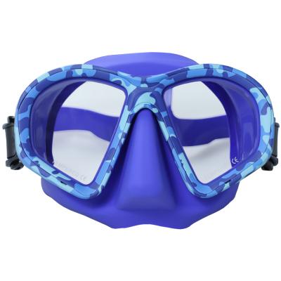 China 2020 new phantom mirror tempered glass mask air diving strap mask underwater less tempered glass mask diving lens M232 for sale