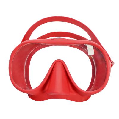 China Frameless Fogproof Single Scuba Diving Free Float Diving Mask Wide View Tempered Glass Lens Air Diving Mask for sale