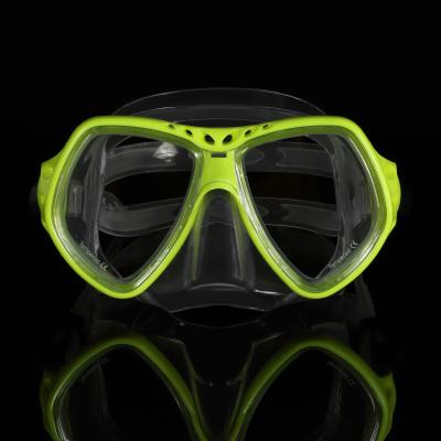 China Safety Silicon Scuba Diving Manufacture Anti Fog Tempered Glasses Low Volume Diving Mask Snorkeling Material Transparent Mask For Adult for sale