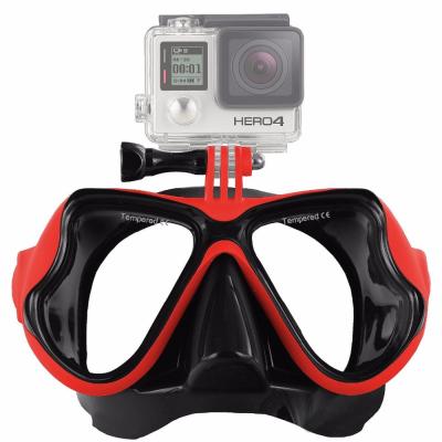 China China Manufacture Waterproof Equipment Silicone Mask Strap Snorkeling Skirt Go Camera Mount Pro Floating Diving Mask Air Diving Gear for sale