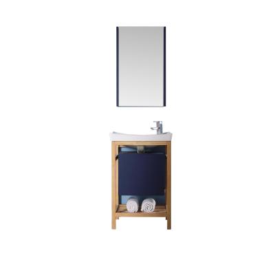 China eco-friendly & water proof & 24 Inch Durable Plywood Floor Small Size Bathroom Cabinets With Mirror for sale