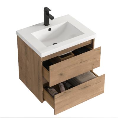 China eco-friendly & water proof & Durable Bathroom Cabinet With Resin Sink And Wall Mount Bathroom Vanity for sale