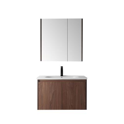 China eco-friendly & water proof & Durable 800mm Bathroom Mirror Cabinet and Plywood Vanity Cabinet Bathroom Vanity and Sink for sale