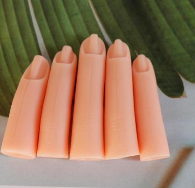 China 2022 Practice Wholesale Finger Salon Silicone Hand Nail Training Convenient Soft Plastic Professional Trainer 6*4*2CM for sale