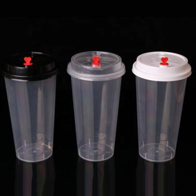 China 95mm Diameter 24oz PP Transparent Disposable Plastic Injection Milk Tea Cup for sale