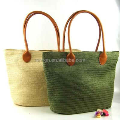 China Retail and Wholesale Women's Straw Large Capacity Beach Tote Bag Washable Portable Shopping Bag for sale