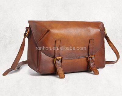 China TOGGLE BAG Brown Genuine Leather Bag Women's Shoulder Bag for sale