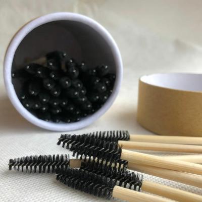 China ECO FRIENDLY Disposable Bamboo Mascara Makeup Eyelash Brush Applicator Eyelash Tint Brush for sale