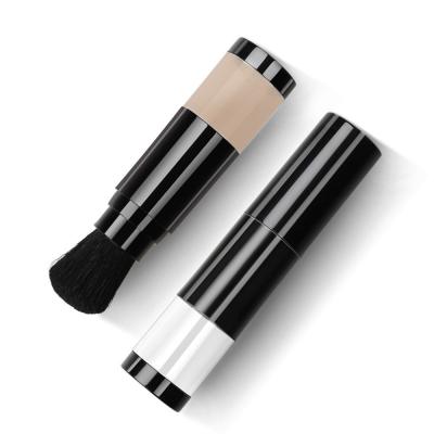 China Angular Blush Black Cosmetic Beauty Makeup Brush OEM Factory Factory Black Goat Hair Loose Powder Refillable Buffing Brush for sale