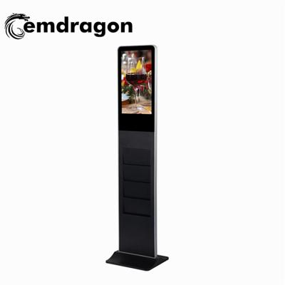 China Gemdragon Magazine Rack Newspaper Display Floor Desk Stand 21.5 Inch USB Video LCD Advertising Screen Player for sale