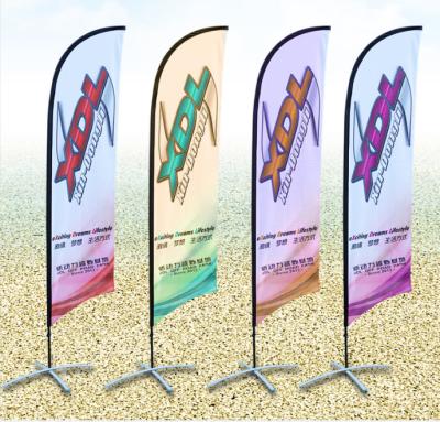 China Waterproof Custom Cheap Goods Promotion Exhibition Beach Flag Feather Flag for sale