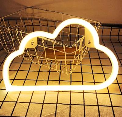 China Office interior decoration cloud neon lamp USB or battery power supply, suitable for bedroom, bar, party LED night light for sale