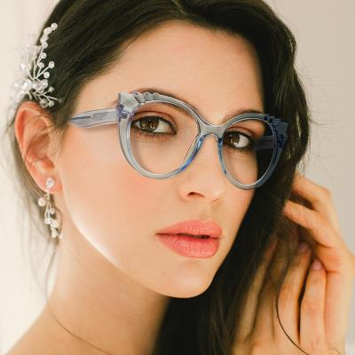 China Trendy Fashion Optical Eyewear Customized Logo Eyeglasses Frames For Women for sale