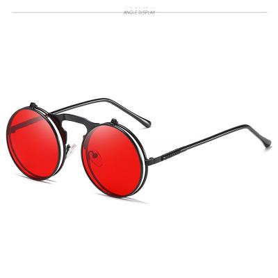 China Fashion Steampunk Sun Glasses Manufacturer PC Glass Logo Vintage Retro Sunglasses Custom Made Cheap Wholesale For Men for sale