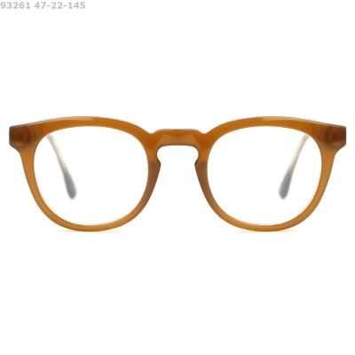 China Anti-blue Light Vintage Women Injection Acetate Computer Glasses Round Frames for sale