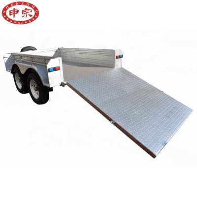 China Truck Trailer Ramp Aluminum Trailer Farm Dump Trailer Cage Car Service Trailer for sale