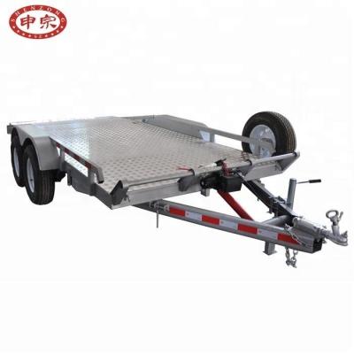 China 16 Feet Car Trailer Car Trailer Flatbed Trailer Tilting Car Carrier for sale