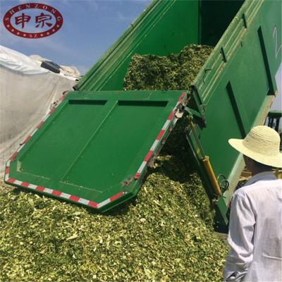 China Hydraulic Dump Tipping Tandem Silage Transport Farm Tractor Dump Tipping Farm Trailer for sale