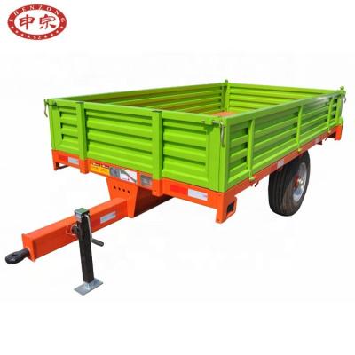 China Truck trailer truck trailer use 3 ton 4ton farm tractor trailer single axle dump trailer for sale