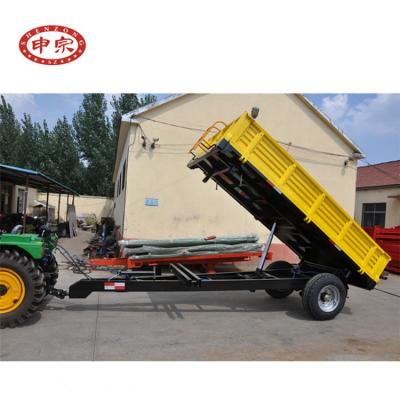 China Hydraulic System 3 Ton Farm Tractor Hydraulic Dump Tipper Trailer For Sale for sale