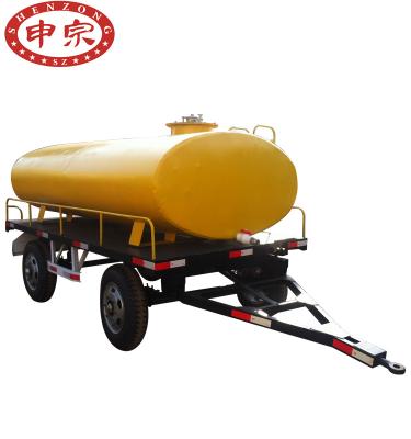 China Truck Trailer Agriculture Transport Farm 4 Wheel Water Tank Trailer Water Bowser for sale