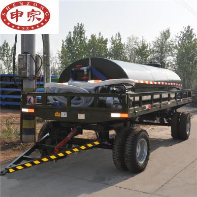 China Truck Trailer 8000 Kg Double Axle Farm Tractor Transport Water Tank Trailer for sale