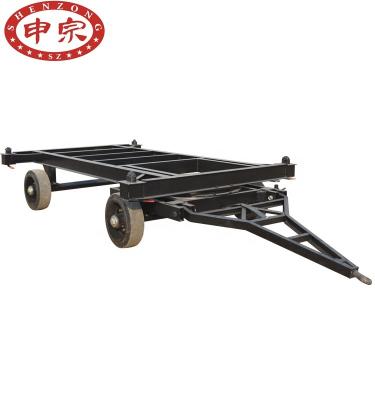 China Truck Trailer Customized Factory Special Trailer Skeleton Transport Machine Truck Trailer With Solid Tire for sale