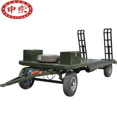 China Truck Trailer Factory Customized Transport With Ramp Full Flatbed Excavator Trailer for sale